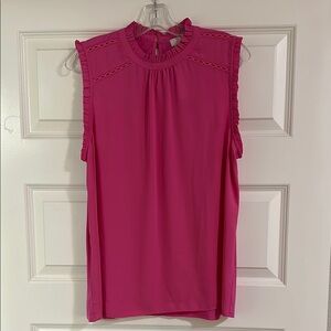 LOFT Fuchsia Sleeveless Blouse